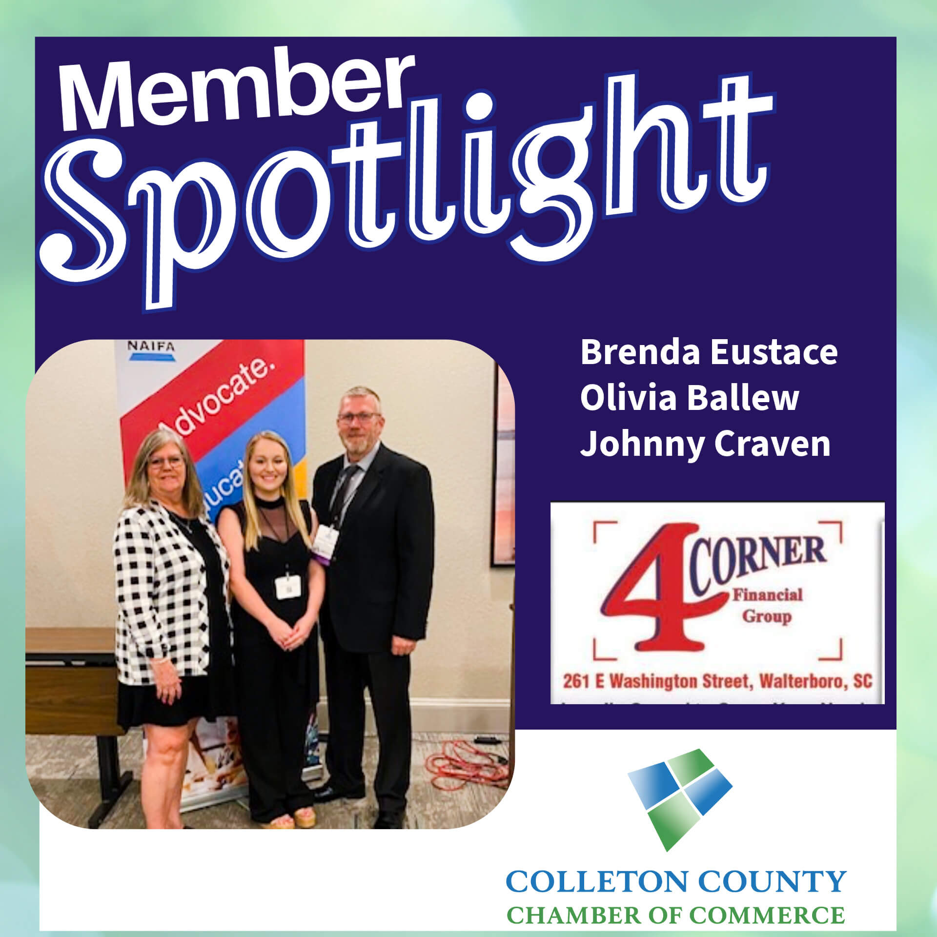 Member Spotlight: 4 Corner Financial Group - Colleton County Chamber of ...